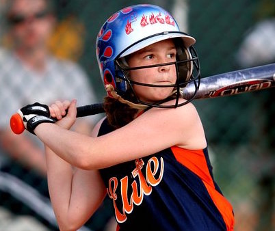 Player hitting ball